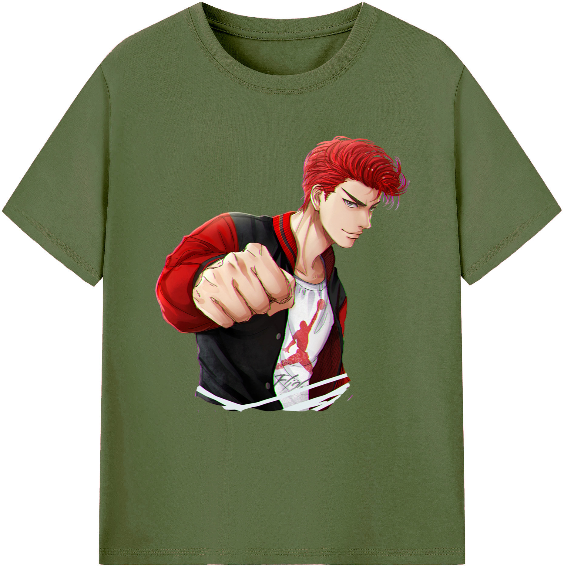 SLAM DUNK／スラムダンク 綿100％半袖Tシャツ（フロントプリント）